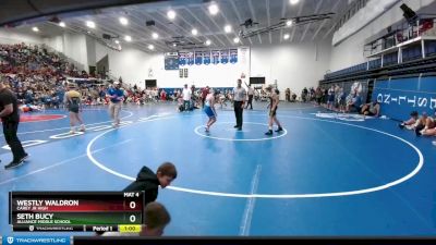 120 lbs Champ. Round 1 - Westly Waldron, Carey Jr High vs Seth Bucy, Alliance Middle School