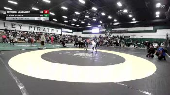 175 lbs Cons. Round 2 - Mitchell Landvogt, Lompoc vs Jose Garcia, Roosevelt