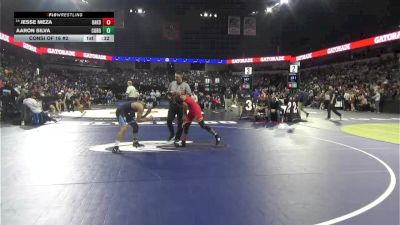 132 lbs Consi Of 16 #2 - Jesse Meza, Oakdale (SJ) vs Aaron Silva, Corona Del Mar (SS)