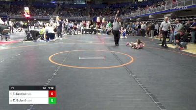 70 lbs Round Of 32 - Travis Secrist, Peters Township vs Cooper Boland, Central York