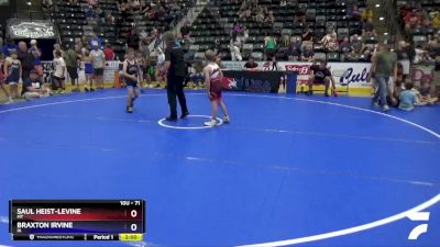 71 lbs Cons. Round 5 - Saul Heist-Levine, MT vs Braxton Irvine, IA