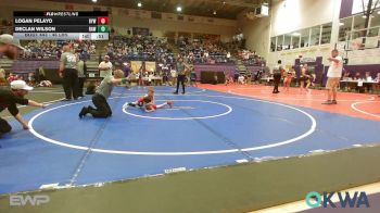 46 lbs Consi Of 8 #2 - Logan Pelayo, Bristow Elementary Wrestling Club vs Declan Wilson, Raw Wrestling Club