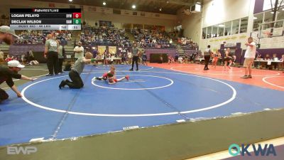 46 lbs Consi Of 8 #2 - Logan Pelayo, Bristow Elementary Wrestling Club vs Declan Wilson, Raw Wrestling Club