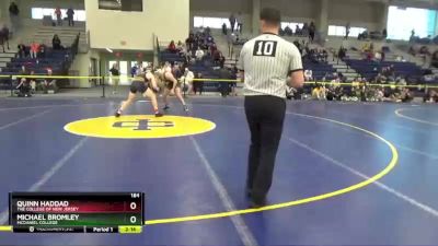 184 lbs Cons. Round 2 - Quinn Haddad, The College Of New Jersey vs Michael Bromley, McDaniel College