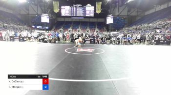 100 lbs Rnd Of 64 - Kristian DeClercq, Illinois vs Deacon Morgan, Michigan