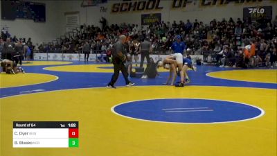 129 lbs Round Of 64 - Chase Dyer, Bixby (OK) vs Brooks Blasko, Norwin (PA)