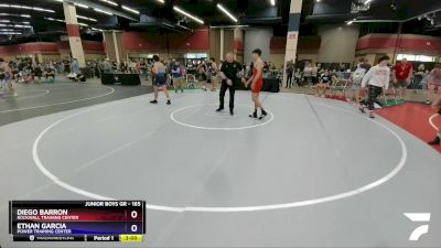 165 lbs Champ. Round 1 - Diego Barron, Rockwall Training Center vs Ethan Garcia, Power Training Center
