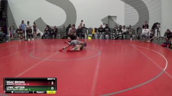 100 lbs Round 2 (8 Team) - Issac Brown, Burnett Trained (OH) vs Lyric Hetzer, Death Squad Wrest (IN)