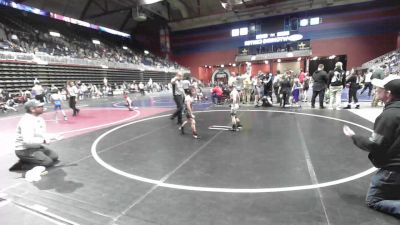 62 lbs Quarterfinal - Landon Mendez, OutKast Wrestling Club vs Cohen Harmon, Dickinson WC