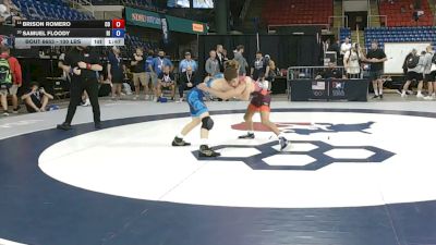 100 lbs Cons. Rd Of 16 - Brison Romero, Colorado vs Samuel Floody, Rhode Island