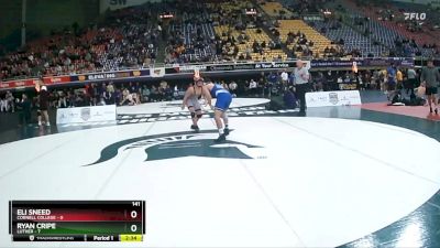 141 lbs Semis (4 Team) - Eli Sneed, Cornell College vs Ryan Cripe, Luther