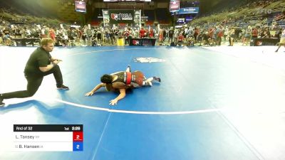 150 lbs Rnd Of 32 - Leo Tansey, NY vs Benjamin Hansen, IA