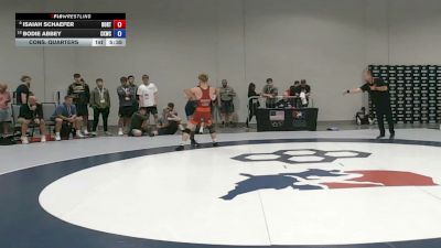 65 kg Cons. Quarters - Isaiah Schaefer, Boilermaker RTC vs Bodie Abbey, Cliff Keen Wrestling Club