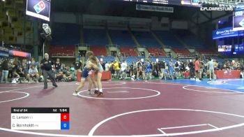 106 lbs Rnd Of 64 - Cael Larson, South Dakota vs Colton Bornholdt, Minnesota