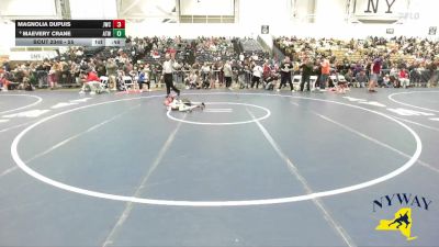 55 lbs Cons. Round 3 - Magnolia Dupuis, Journeymen Wrestling Club vs Maevery Crane, Alexander Tri-Town Wrestling