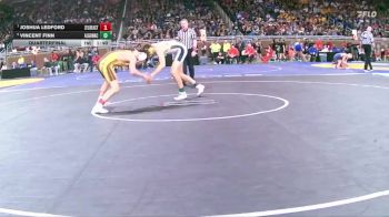 D2-132 lbs Quarterfinal - Vincent Finn, Algonac vs Joshua Ledford, Zeeland East