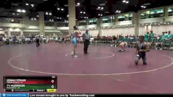 132 lbs Round 4 (8 Team) - Jonah Strain, Franklin Blue vs Ty Morrison, PECO Boys