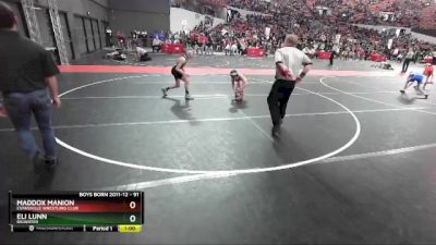 91 lbs Cons. Round 4 - Maddox Manion, Evansville Wrestling Club vs Eli Lunn, Bigwater