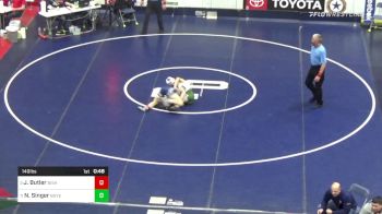 140 lbs 3rd Place - Jackson Butler, Bishop McCort vs Nicholas Singer, Boyertown