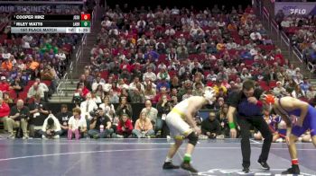 1A-132 lbs 1st Place Match - Cooper Hinz, Jesup vs Riley Watts, Lawton-Bronson