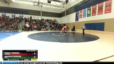 145 lbs Cons. Round 2 - Fabian Cisneros, Granger vs Brendan Simmons, Mead