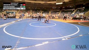 49-52 lbs Quarterfinal - Gracelynn Villa Boyd, Glenpool Warriors vs Raelynn Traweek, Mojo Grappling Academy