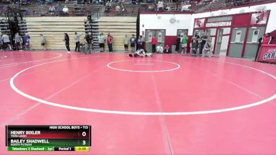 113 lbs Cons. Round 2 - Henry Bixler, Twin Lakes vs Bailey Shadwell, North Putnam