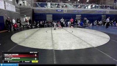 75 lbs Cons. Round 3 - Wyatt Mendoza, 208 Badgers vs Raylan Moore, Homedale WC