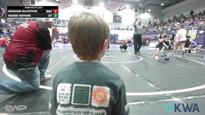 43 lbs Consolation - Benjamin Baxstrom, Warhorse Wrestling Club vs Raider Hopkins, Tulsa Blue T Panthers