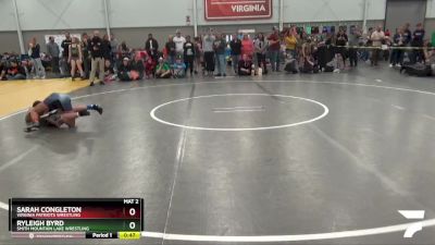 88-93 lbs Round 2 - Sarah Congleton, Virginia Patriots Wrestling vs Ryleigh Byrd, Smith Mountain Lake Wrestling