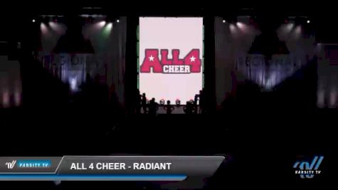 All 4 Cheer - Radiant [2022 L1 Youth - D2 - Medium Day2] 2022 The Southwest Regional Summit DI/DII