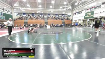 157 lbs Champ. Round 2 - Carson Melendy, Churchill County vs Nicolas Wise, Bonita Vista