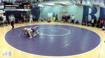 110 lbs. Champ. Round 3 - Addilyn Amos, Troy Buchanan vs Annabelle Dunlop, Winnetonka