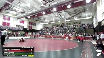 130 lbs Cons. Round 2 - Kaite Crain, Redlands East Valley vs Olivia Lavanderos, Santa Ana