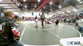 46 lbs Consi Of 8 #1 - Maverick Meyer, Skiatook Youth Wrestling vs Ryder Aguilar, Newkirk Takedown Club