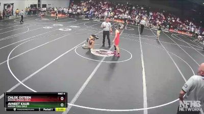 Girls Upper 106 lbs Quarterfinal - Chloe Osteen, Boiling Springs Girls vs Avneet Kaur, Nation Ford Girls