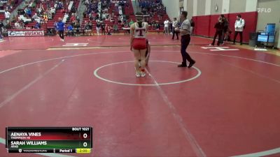 138 lbs Round 1 - Aenaya Vines, Thompson HS vs Sarah Williams, Arab