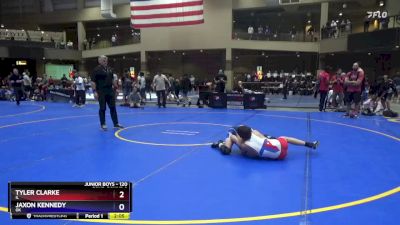 120 lbs Cons. Round 2 - Tyler Clarke, IL vs Jaxon Kennedy, OK