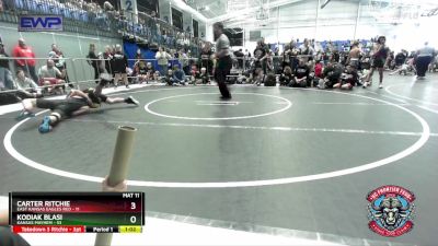 96 lbs Semis (4 Team) - Carter Ritchie, East Kansas Eagles Red vs Kodiak Blasi, Kansas Mayhem