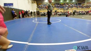 49-52 lbs Round Of 16 - Mia Dinger, Newkirk Takedown Club vs Gracelyn Alber, Barnsdall Youth Wrestling