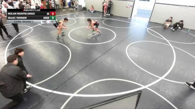 120 lbs Cons. Round 5 - Nolan Montelongo, Norte Vista vs Isaac Tessier, South Hills High School Wrestl