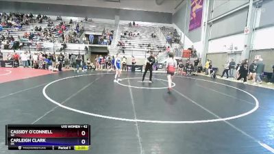 42 lbs Champ. Round 2 - Cassidy O`Connell, WI vs Carleigh Clark, OK