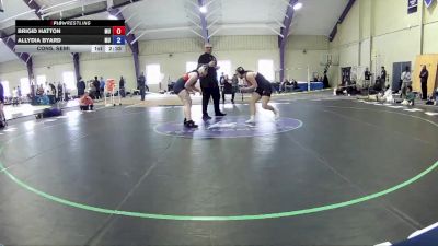 160 lbs Cons. Semi - Allydia Byard, Hiram College vs Brigid Hatton, D`Youville University