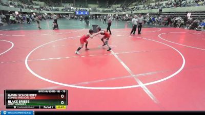 75 lbs Cons. Semi - Blake Briese, Amery Warrior`s vs Gavin Schoenoff, Baraboo Wrestling Club