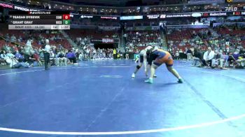 1A-285 lbs Champ. Round 2 - Grant Gray, Northeast Community vs Teagan Dybevik, Colfax-Mingo