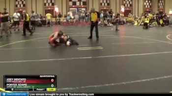 92 lbs Quarterfinals (8 Team) - Joey Dentato, Steel Valley Red vs Porter Adams, Upper Twp Green Hornets