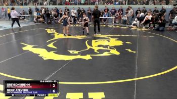 63 lbs Quarterfinal - Deric Azevedo, Arctic Warriors Wrestling Club vs Greyson Brehm, Mid Valley Wrestling Club