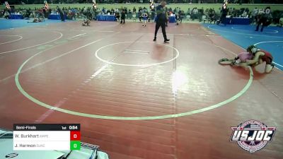 52 lbs Semifinal - Wade Burkhart, Amped Wrestling Club vs Jaycie Harmon, Duncan Demon Wrestling