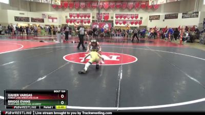 70 lbs Cons. Semi - Briggs Evans, Heartland Wrestling Academy vs Xavier Vargas, Forest Lake Wrestling Club