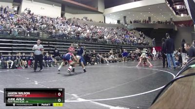 112 lbs Round 2 (6 Team) - Jude Avila, Team Texas Blue vs Jaxon Wilson, North Dakota 1